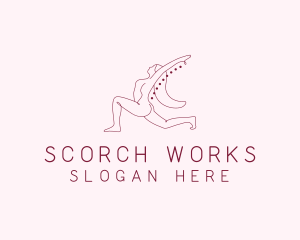 Pink Fitness Yoga Exercise   logo design