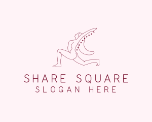 Pink Fitness Yoga Exercise   logo design