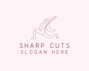 Pink Fitness Yoga Exercise   logo design