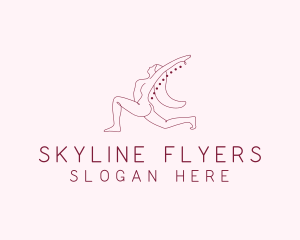 Pink Fitness Yoga Exercise   logo design