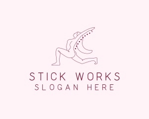 Pink Fitness Yoga Exercise   logo design