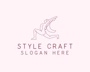 Pink Fitness Yoga Exercise   logo design