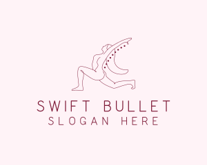 Pink Fitness Yoga Exercise   logo design