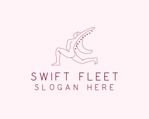 Pink Fitness Yoga Exercise   logo design