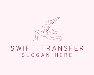 Pink Fitness Yoga Exercise   logo design