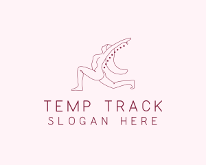 Pink Fitness Yoga Exercise   logo design