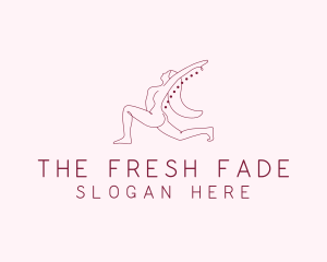 Pink Fitness Yoga Exercise   logo design