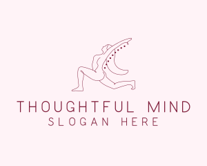 Pink Fitness Yoga Exercise   logo design