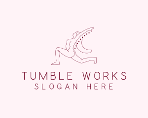 Pink Fitness Yoga Exercise   logo design