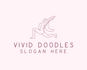 Pink Fitness Yoga Exercise   logo design