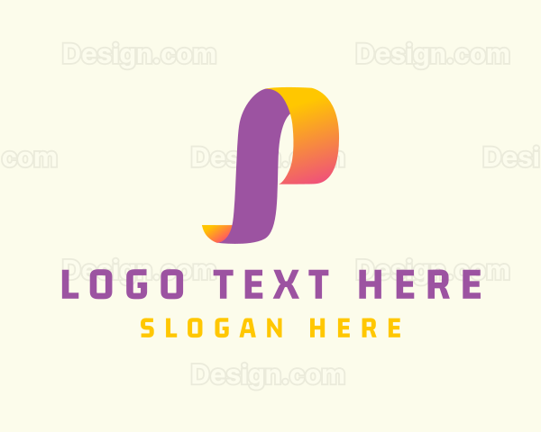 Gradient Generic Letter P Logo