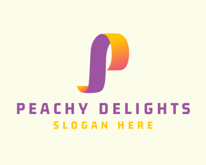 Gradient Generic Letter P logo design