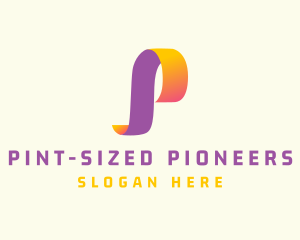 Gradient Generic Letter P logo design