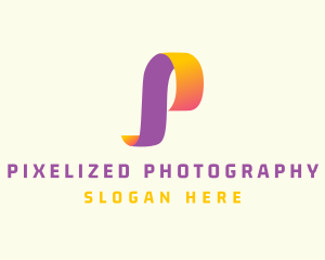 Gradient Generic Letter P logo design