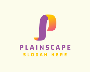 Gradient Generic Letter P logo design