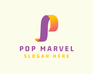 Gradient Generic Letter P logo design