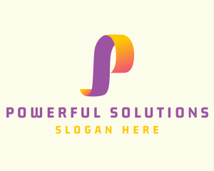 Gradient Generic Letter P logo design