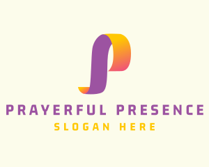 Gradient Generic Letter P logo design