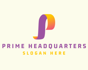 Gradient Generic Letter P logo design