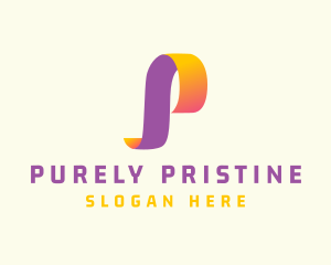 Gradient Generic Letter P logo design