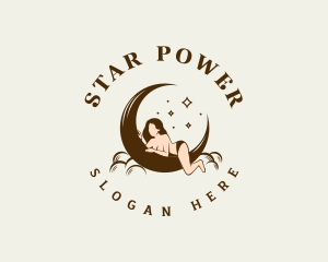 Moon Star Lady logo design