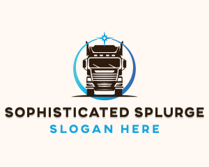 Transport Logistics Trailer Truck Logo