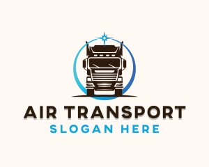 Transport Logistics Trailer Truck logo design