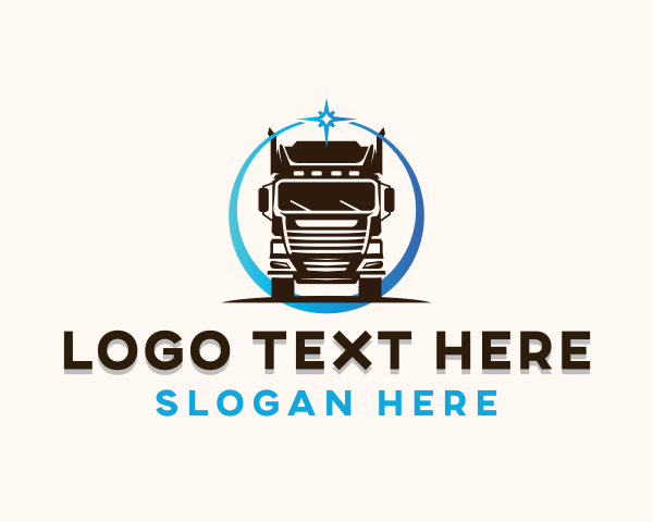 Transport Logistics Trailer Truck logo