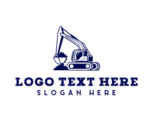 Excavator Machinery Mining  Logo