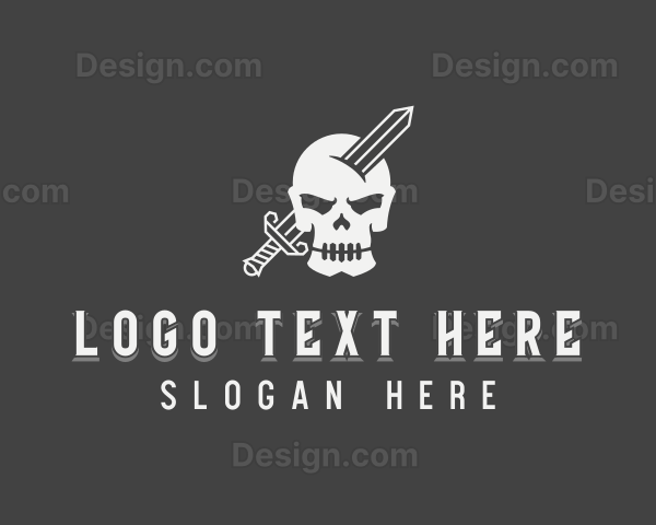 Sword Skull Warrior Logo