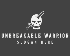 Sword Skull Warrior logo design