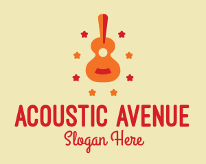 Acoustic Guitar Star  logo design