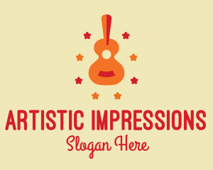 Acoustic Guitar Star  logo design