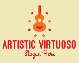 Acoustic Guitar Star  logo design