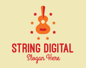 Acoustic Guitar Star  logo design