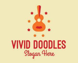 Acoustic Guitar Star  logo design