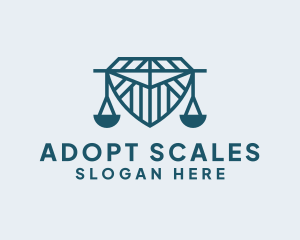 Attorney Shield Scale logo design