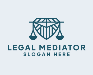 Attorney Shield Scale logo design