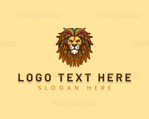 Animal Lion Dreadlocks Logo