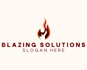 Fire Energy Heating  logo design