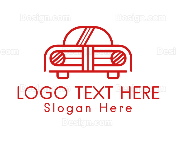 Retro Car Outline Logo