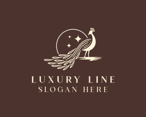 Luxury Peacock Bird logo design