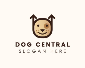 Brown Arrow Dog logo design