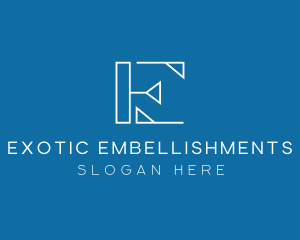 Modern Geometric Letter E  logo design