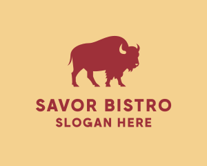 Wild Animal Bison Logo