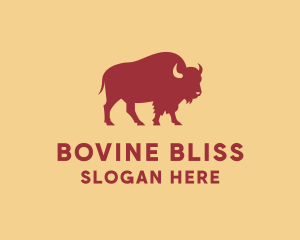 Wild Animal Bison logo design