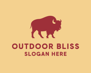 Wild Animal Bison logo design