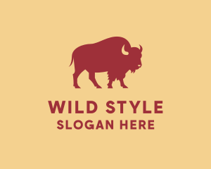 Wild Animal Bison logo design