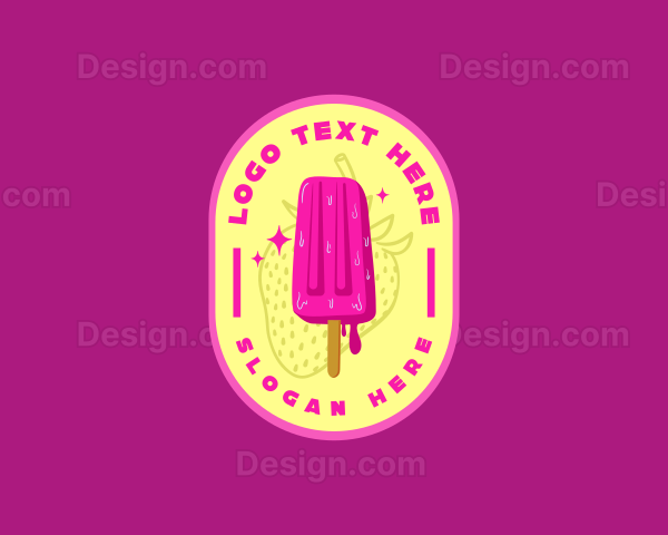 Sweet Popsicle Dessert Logo