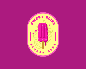 Sweet Popsicle Dessert logo design